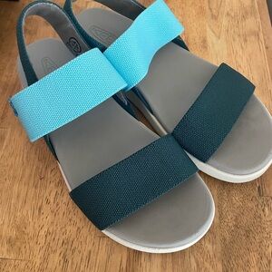 Keen Sandals with Blue and Gray Straps
